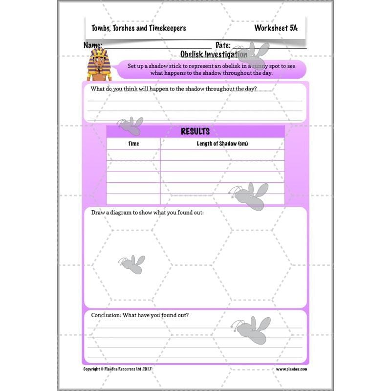 PlanBee Ancient Egypt Science - Light and Shadow: Year 3 Science