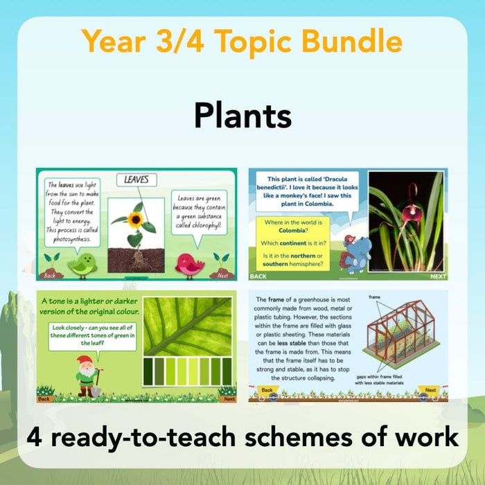 PlanBee Plants Topic - KS2 Year 3 & Year 4 Lessons by PlanBee