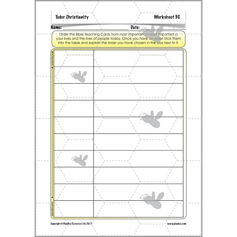 PlanBee Tudor Christianity: Tudor Religion KS2 RE Lessons by PlanBee