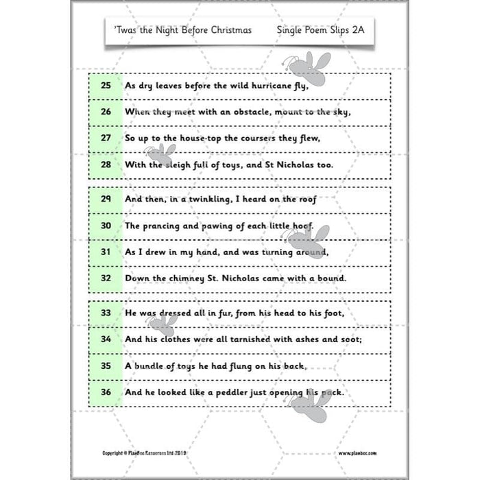 PlanBee Twas the Night Before Christmas Lesson Plans | Year 2 Poetry
