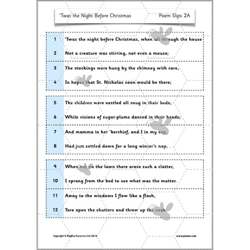 PlanBee Twas the Night Before Christmas Lesson Plans | Year 2 Poetry