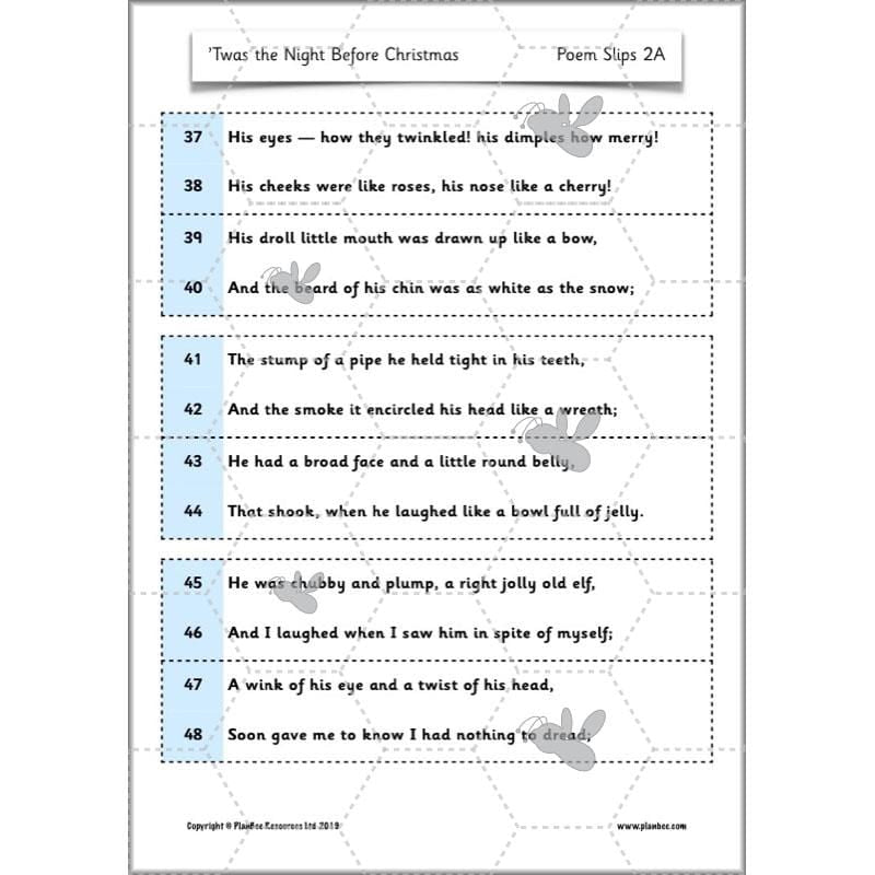 PlanBee Twas the Night Before Christmas Lesson Plans | Year 2 Poetry