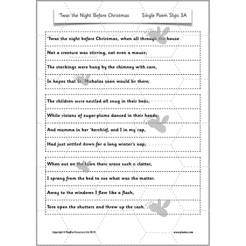 PlanBee Twas the Night Before Christmas Lesson Plans | Year 2 Poetry