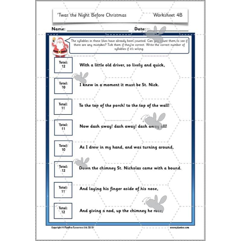 PlanBee Twas the Night Before Christmas Lesson Plans | Year 2 Poetry