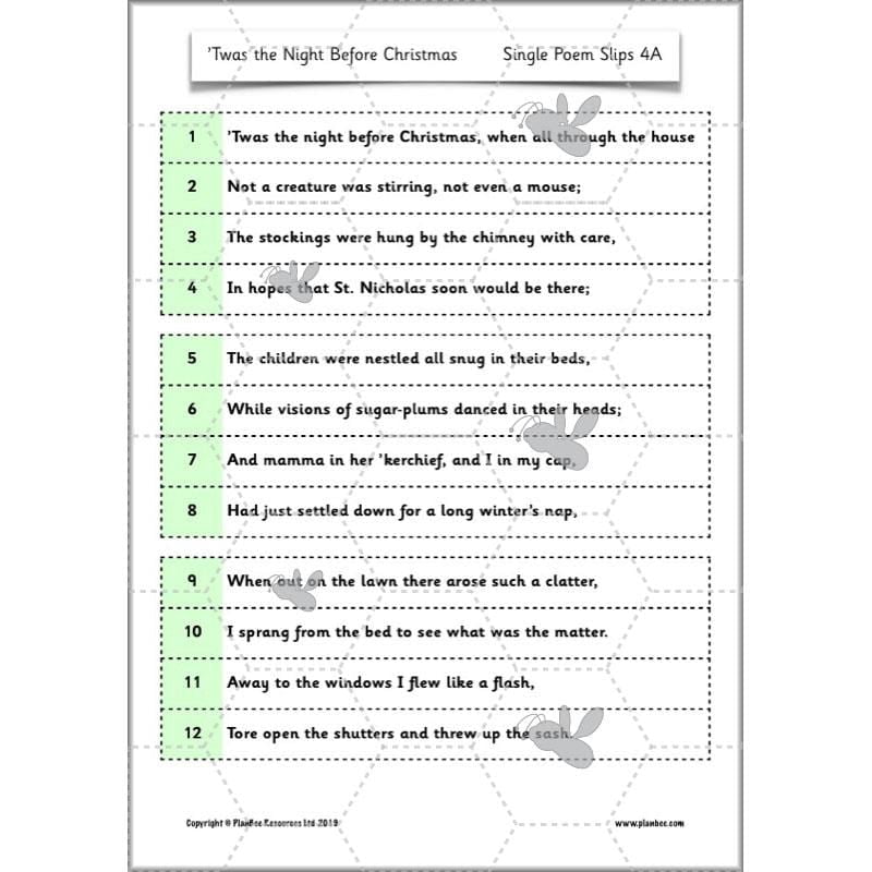 PlanBee Twas the Night Before Christmas Lesson Plans | Year 2 Poetry