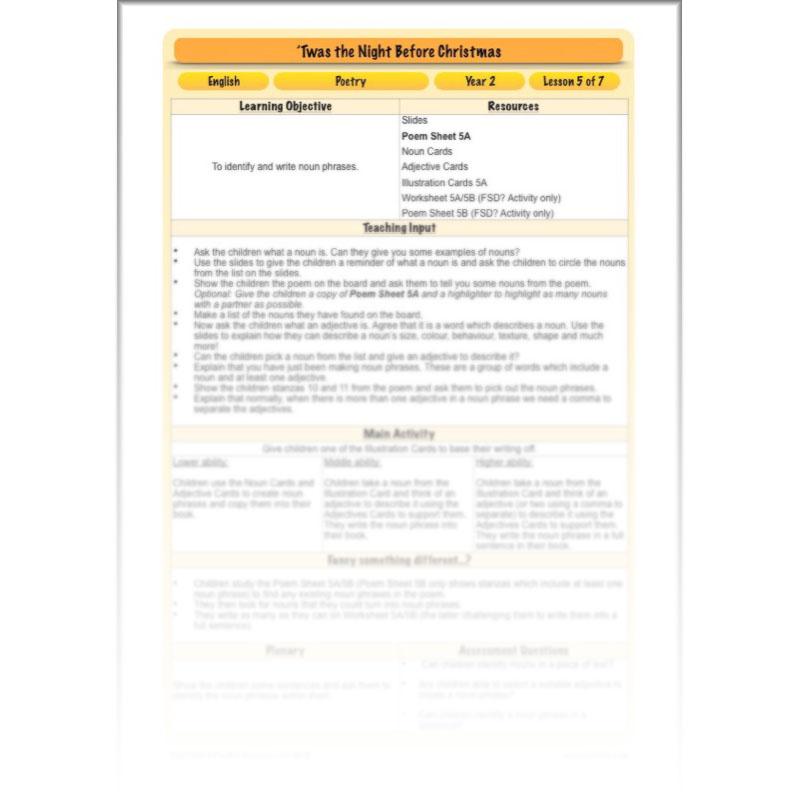 PlanBee Twas the Night Before Christmas Lesson Plans | Year 2 Poetry