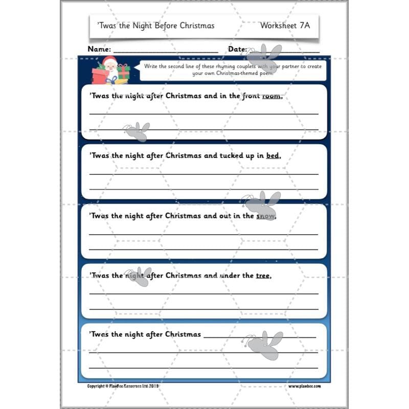 PlanBee Twas the Night Before Christmas Lesson Plans | Year 2 Poetry