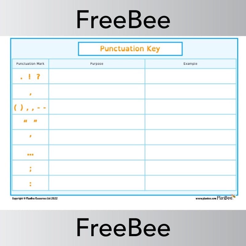 PlanBee FREE UKS2 Punctuation Activities by PlanBee