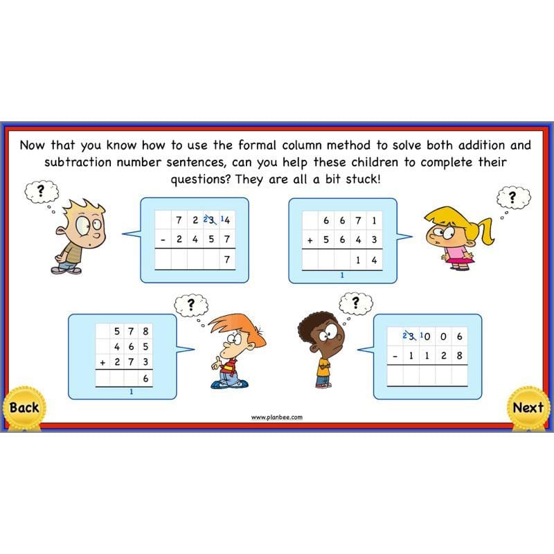 PlanBee Using Addition & Subtraction 1 - Year 4 Maths Planning and Resources
