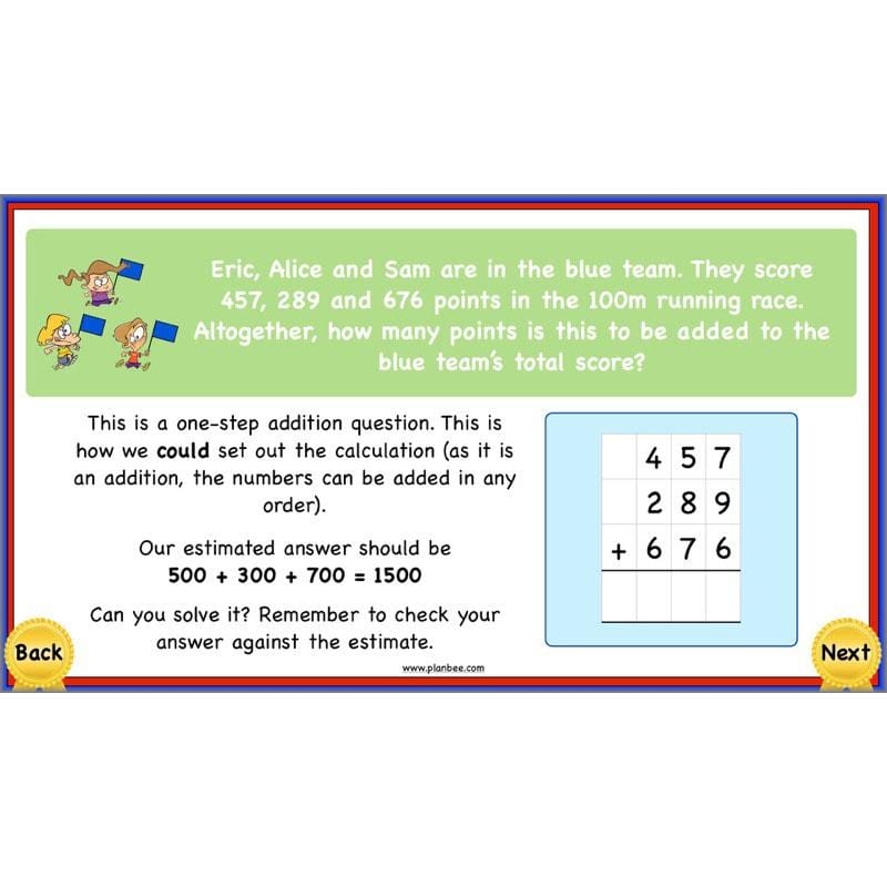 PlanBee Using Addition & Subtraction 1 - Year 4 Maths Planning and Resources