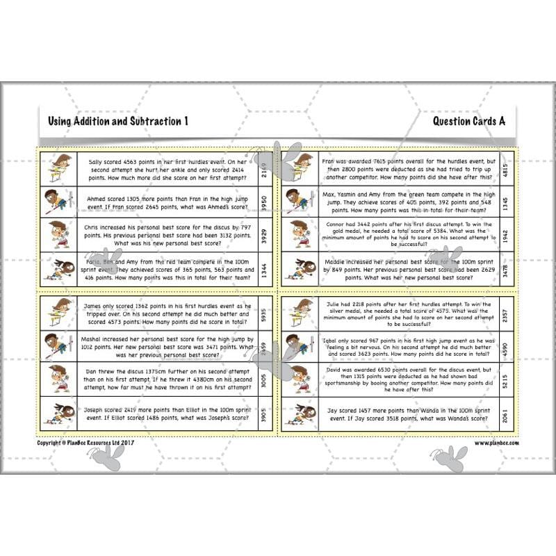 PlanBee Using Addition & Subtraction 1 - Year 4 Maths Planning and Resources