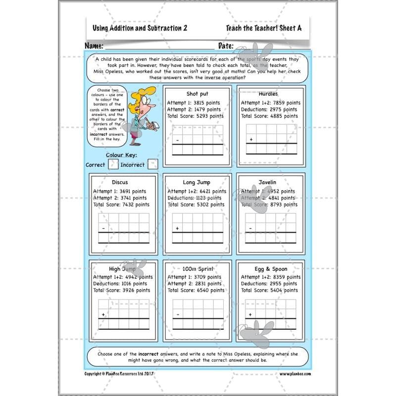 PlanBee Using Addition & Subtraction 2 - Complete Y4 Maths Lessons & Resources