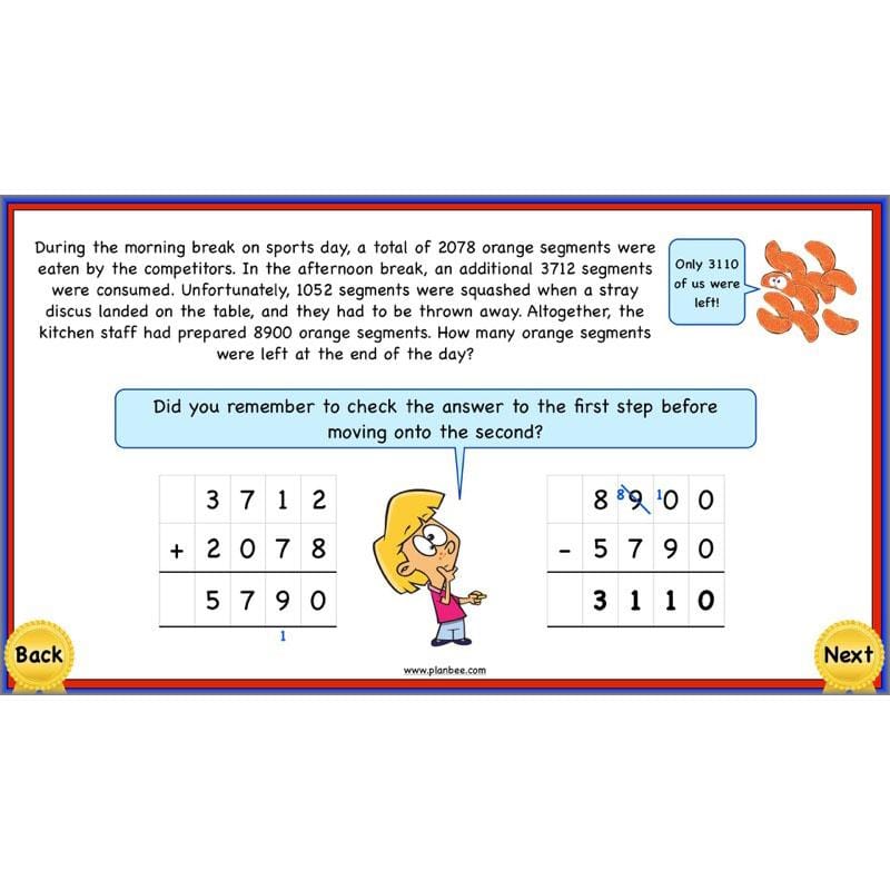 PlanBee Using Addition & Subtraction 2 - Complete Y4 Maths Lessons & Resources