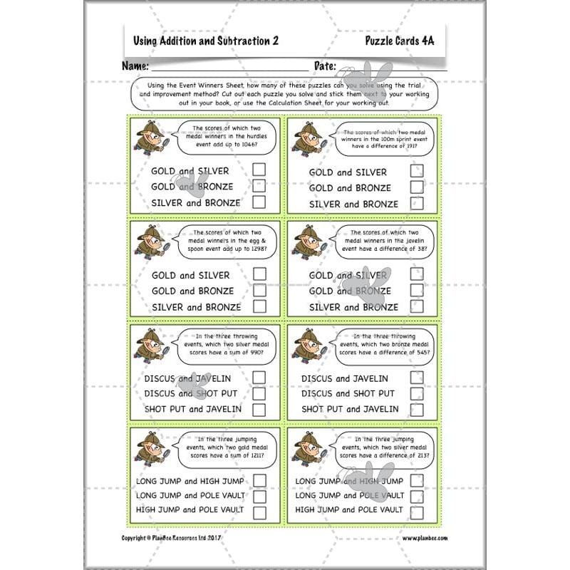 PlanBee Using Addition & Subtraction 2 - Complete Y4 Maths Lessons & Resources