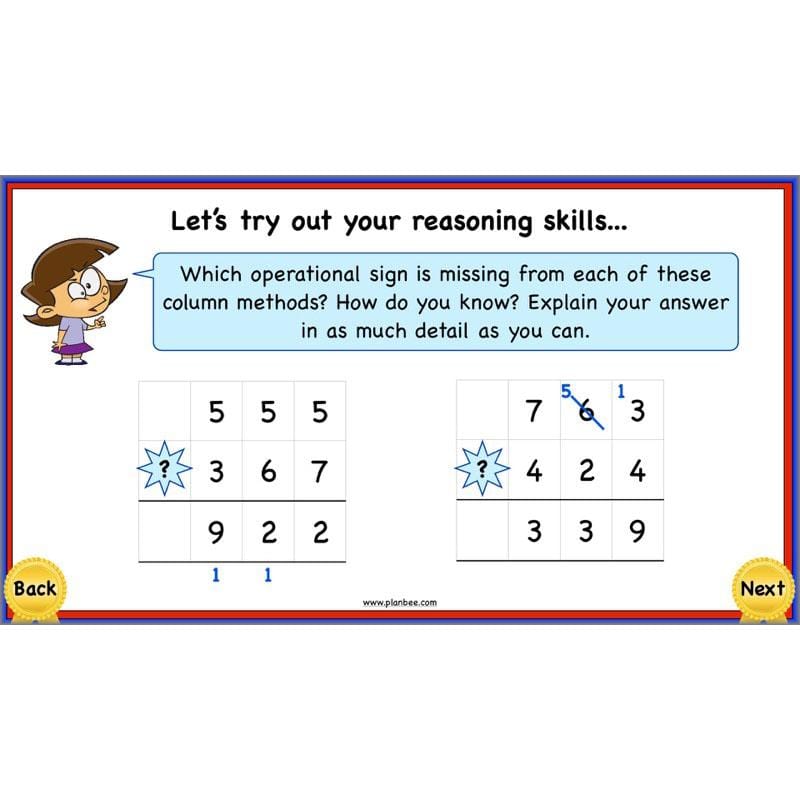 PlanBee Using Addition & Subtraction 2 - Complete Y4 Maths Lessons & Resources