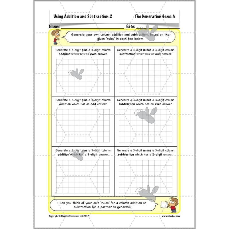 PlanBee Using Addition & Subtraction 2 - Complete Y4 Maths Lessons & Resources