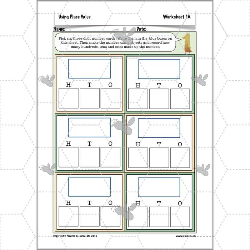 PlanBee Using Place Value: KS2 Maths Planning for Year 3