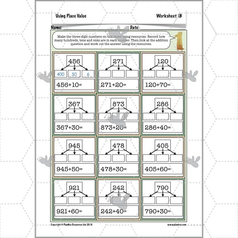 PlanBee Using Place Value: KS2 Maths Planning for Year 3