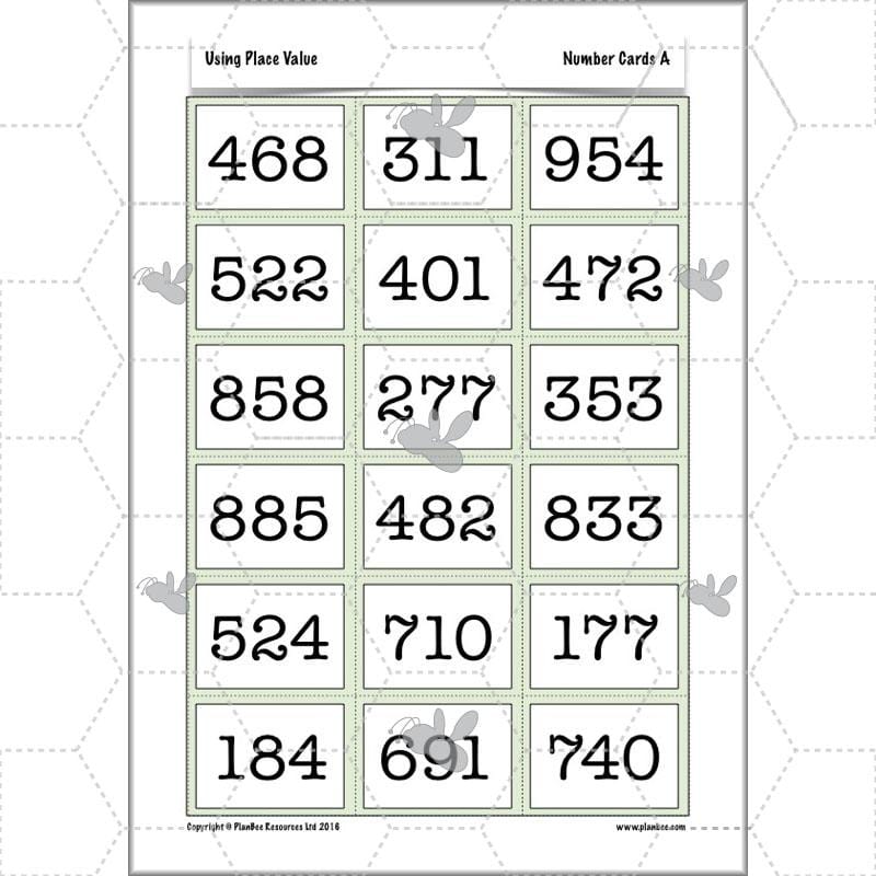 PlanBee Using Place Value: KS2 Maths Planning for Year 3