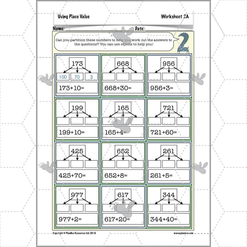 PlanBee Using Place Value: KS2 Maths Planning for Year 3