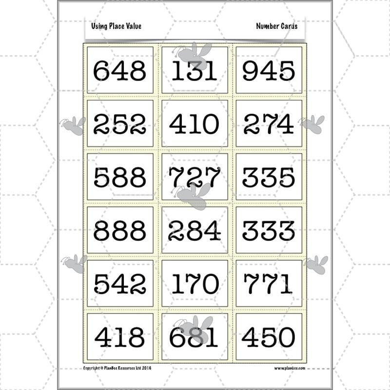 PlanBee Using Place Value: KS2 Maths Planning for Year 3