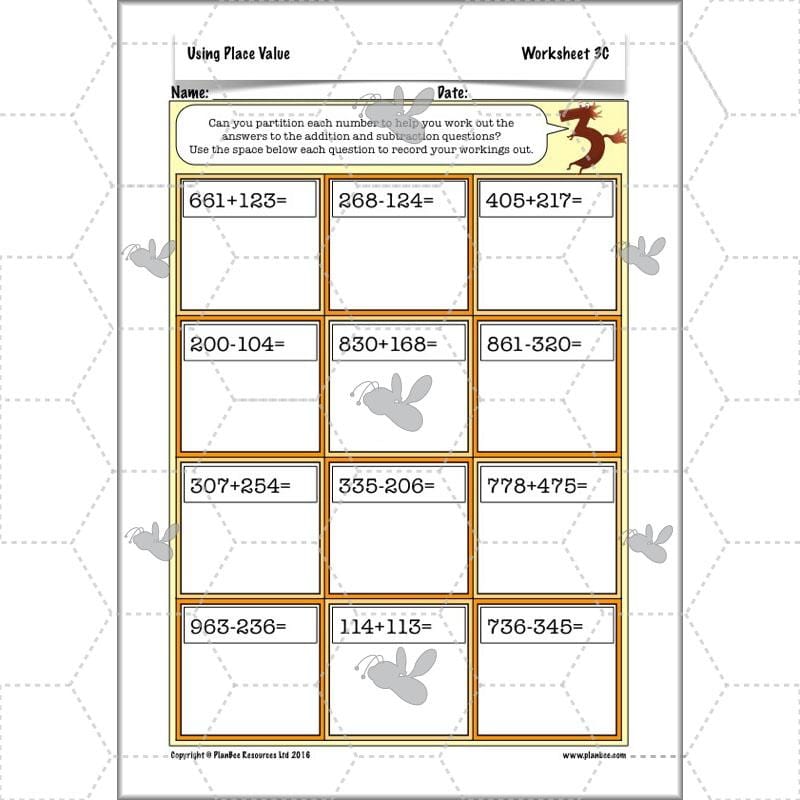 PlanBee Using Place Value: KS2 Maths Planning for Year 3