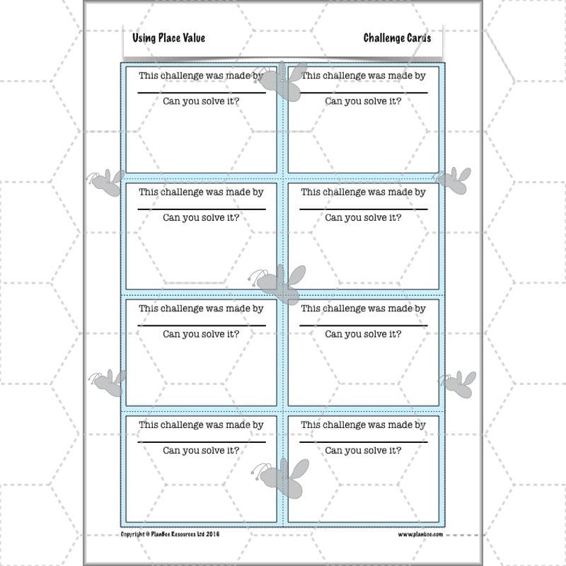 PlanBee Using Place Value: KS2 Maths Planning for Year 3