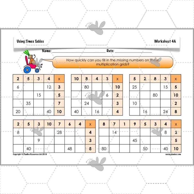 PlanBee Using Times Tables: Year 3 PlanBee Maths Multiplication & Division