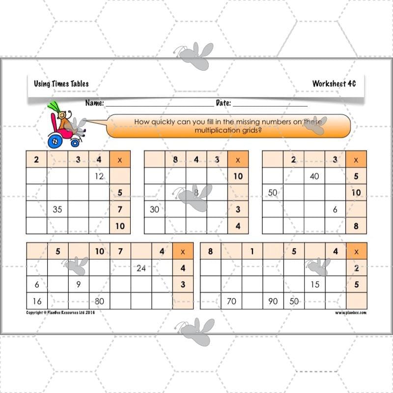 PlanBee Using Times Tables: Year 3 PlanBee Maths Multiplication & Division