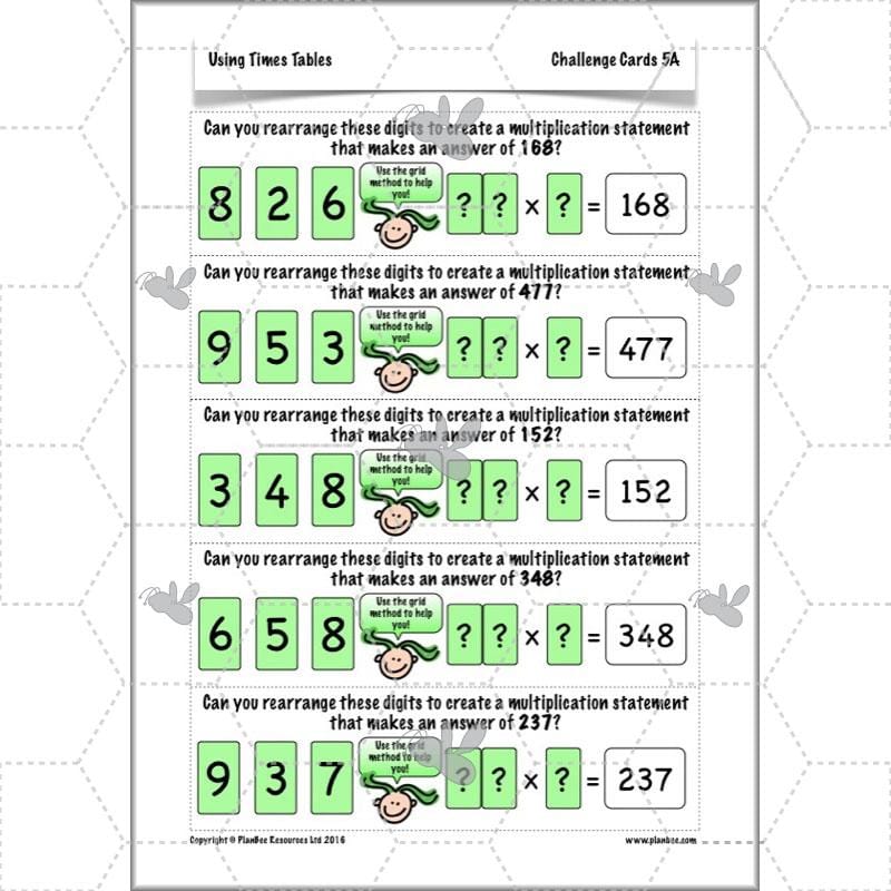 PlanBee Using Times Tables: Year 3 PlanBee Maths Multiplication & Division