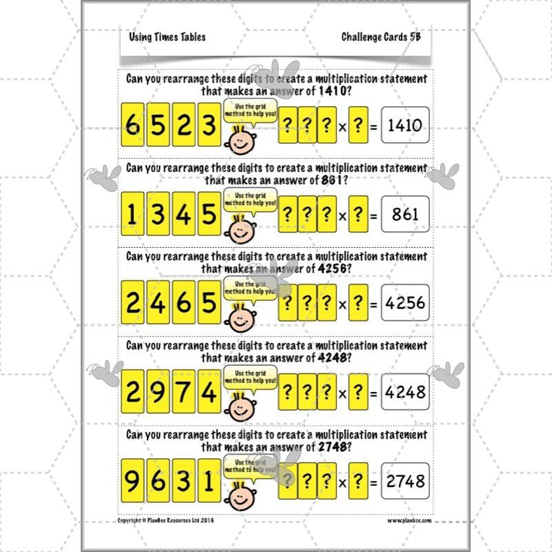 PlanBee Using Times Tables: Year 3 PlanBee Maths Multiplication & Division