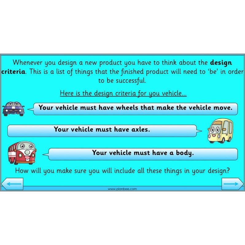 Moving Vehicles KS1 Year 2 DT Lesson Planning by PlanBee