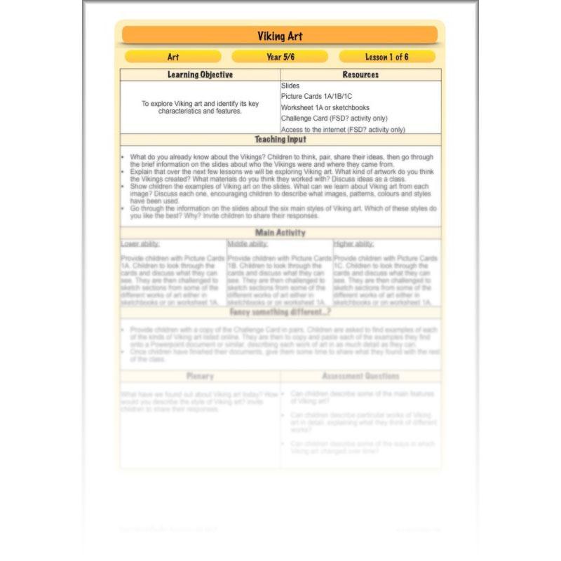 PlanBee Viking Art KS2 Lessons | Year 5 and Year 6 Art by PlanBee