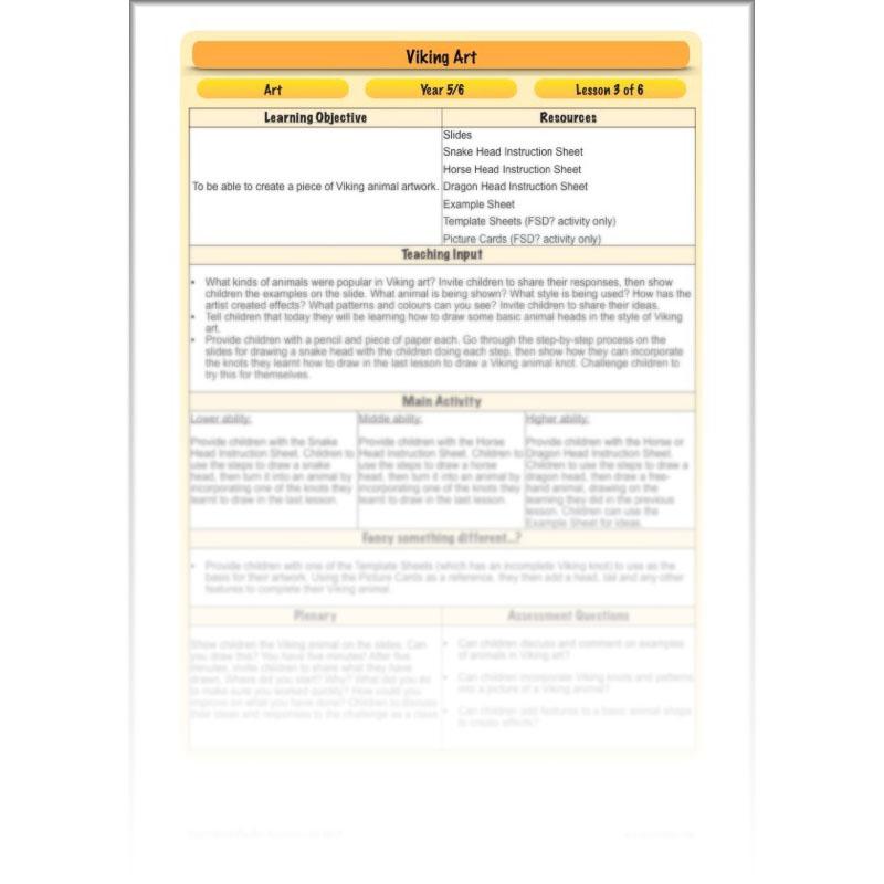 PlanBee Viking Art KS2 Lessons | Year 5 and Year 6 Art by PlanBee