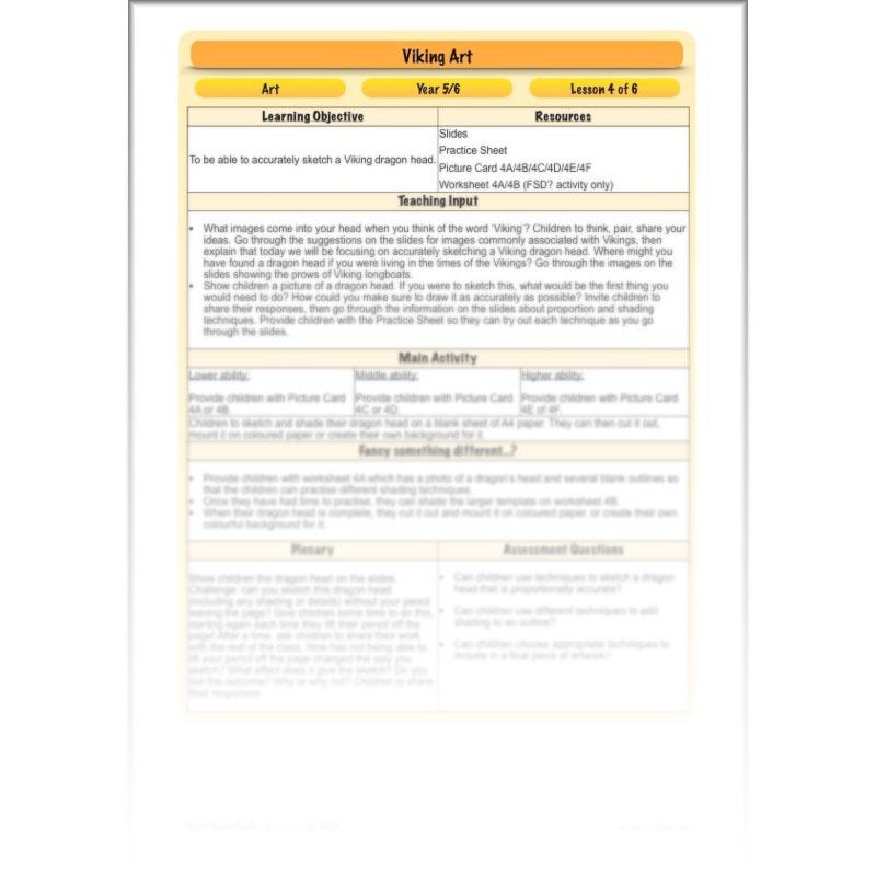 PlanBee Viking Art KS2 Lessons | Year 5 and Year 6 Art by PlanBee