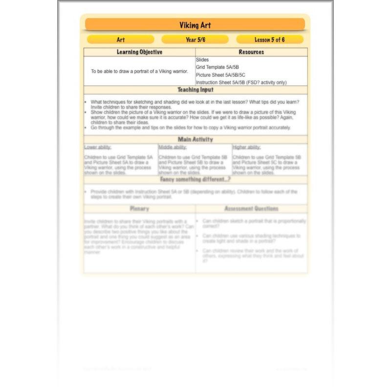 PlanBee Viking Art KS2 Lessons | Year 5 and Year 6 Art by PlanBee