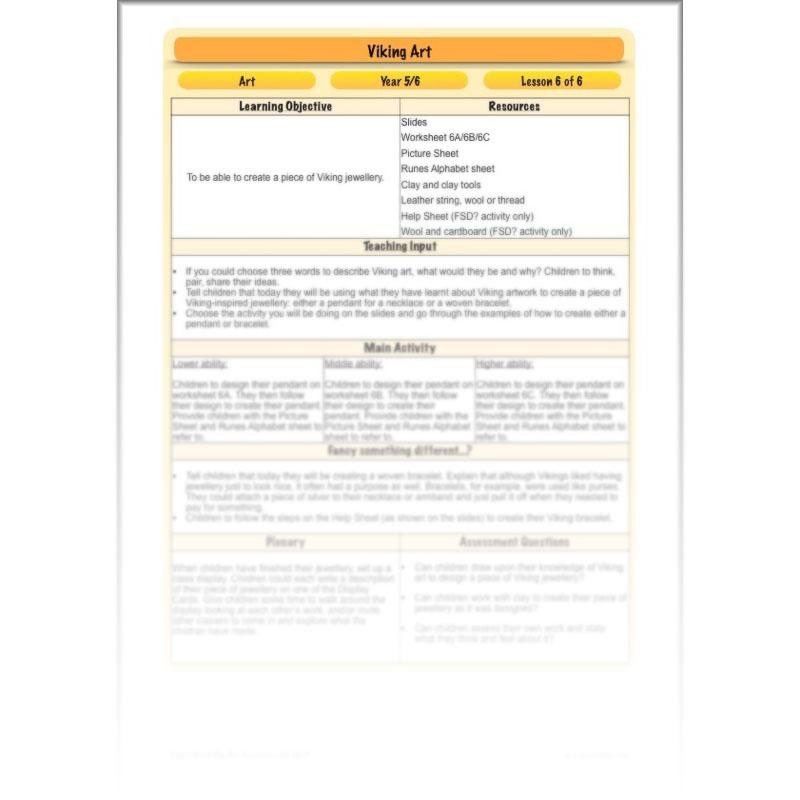 PlanBee Viking Art KS2 Lessons | Year 5 and Year 6 Art by PlanBee