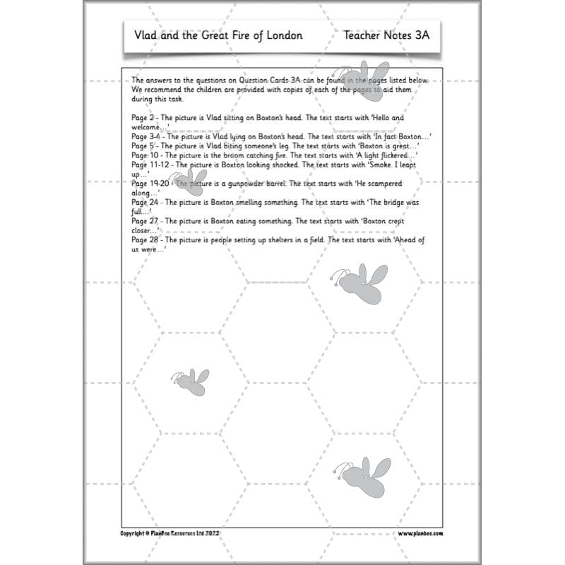 PlanBee Vlad and the Great Fire of London Planning - Year 2 