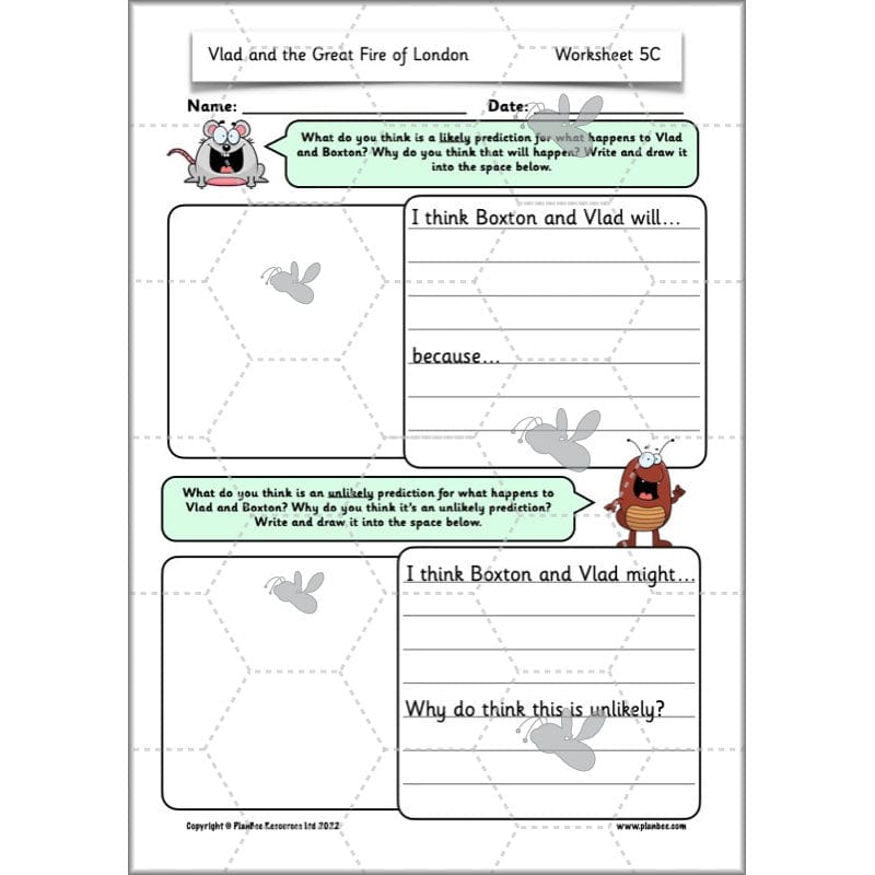 PlanBee Vlad and the Great Fire of London Planning - Year 2 