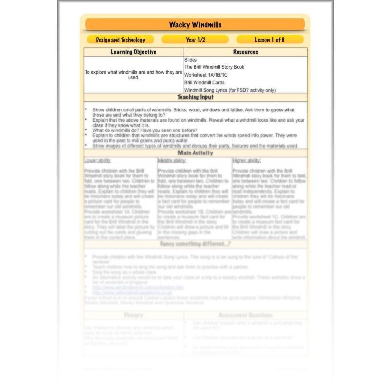 PlanBee Wacky Windmills - DT Primary Resources for KS1 | PlanBee