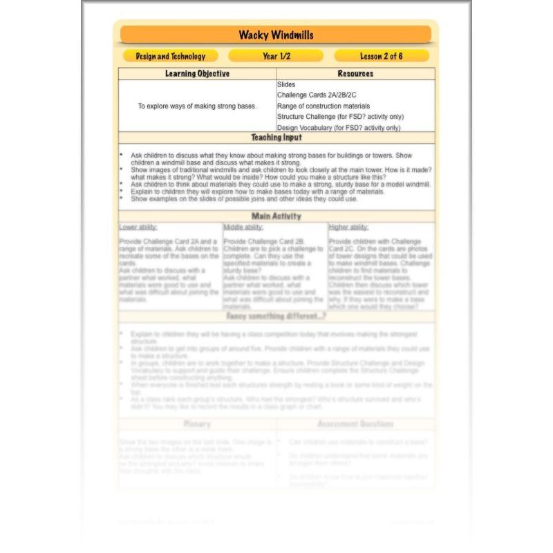 PlanBee Wacky Windmills - DT Primary Resources for KS1 | PlanBee