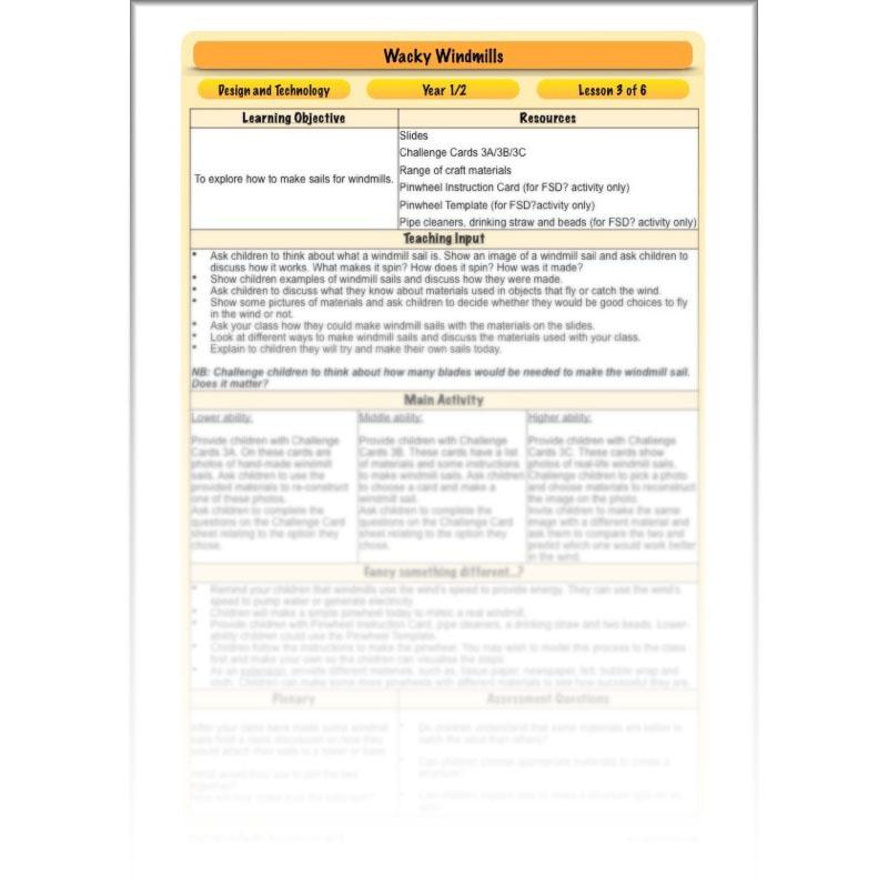 PlanBee Wacky Windmills - DT Primary Resources for KS1 | PlanBee