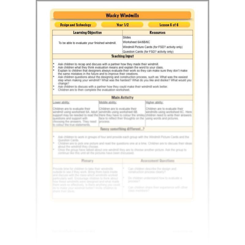 PlanBee Wacky Windmills - DT Primary Resources for KS1 | PlanBee