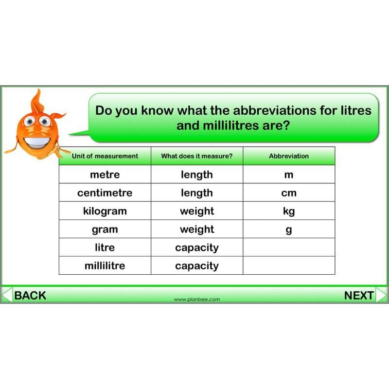 PlanBee What is Capacity? KS2 Maths Measurement Planning Year 3