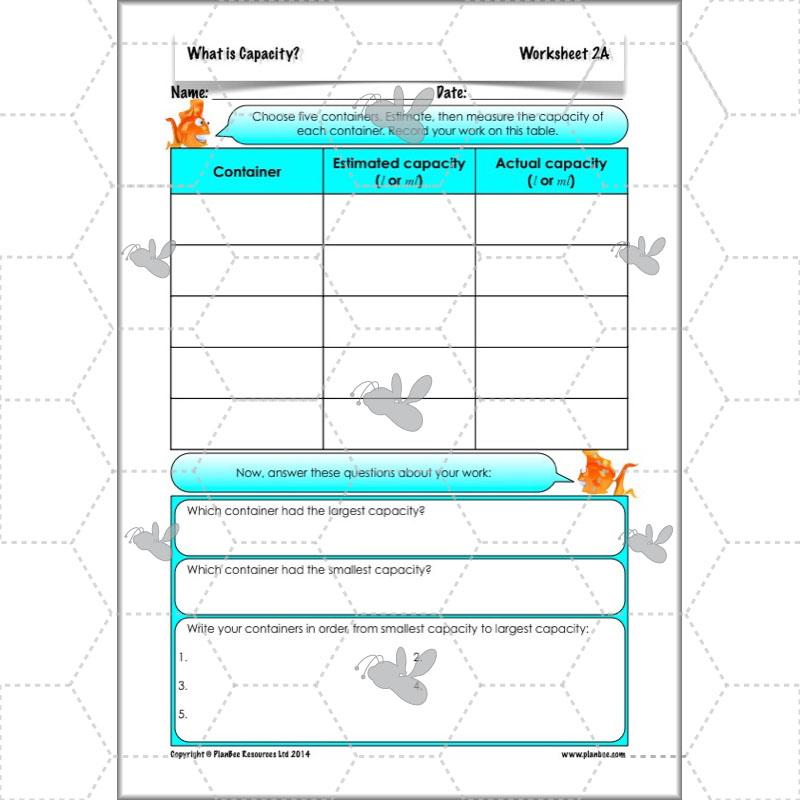 PlanBee What is Capacity? KS2 Maths Measurement Planning Year 3
