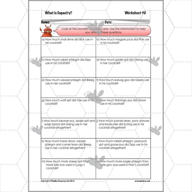 PlanBee What is Capacity? KS2 Maths Measurement Planning Year 3