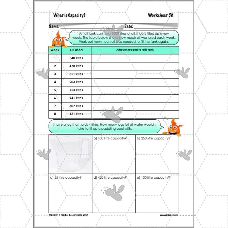 PlanBee What is Capacity? KS2 Maths Measurement Planning Year 3