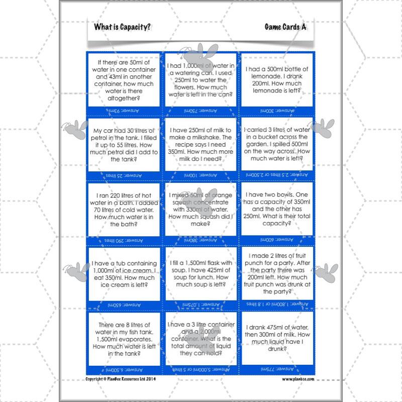 PlanBee What is Capacity? KS2 Maths Measurement Planning Year 3
