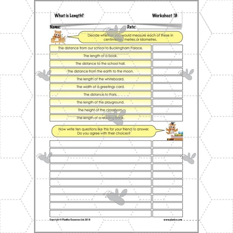 PlanBee What is Length? KS2 Maths Measurement Year 3 Lesson Planning