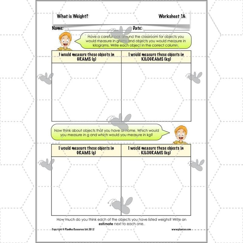PlanBee What is Weight? Complete Primary Maths Lessons for Year 3